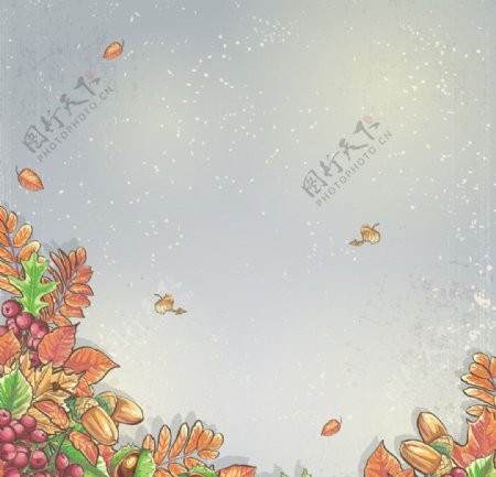 矢量手绘秋季背景图片