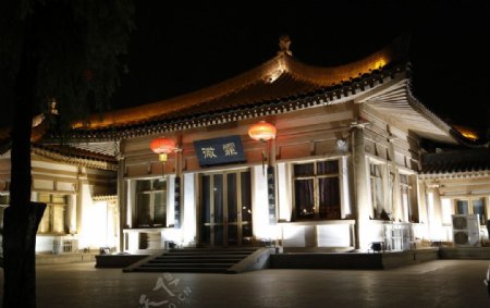 曲江夜晚建筑图片