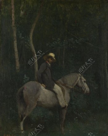 柯洛枢轴骑在马背上图片