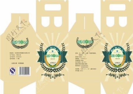 啤酒纸盒包装设计图片