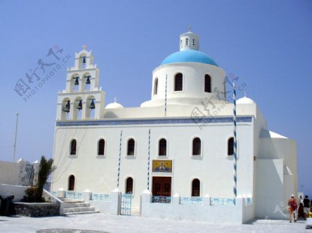 希腊教堂图片