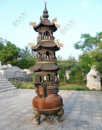 佛寺香炉图片