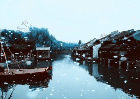冬季古镇图片