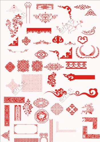 中国传统古典花纹设计图片