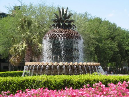 菠萝喷泉图片