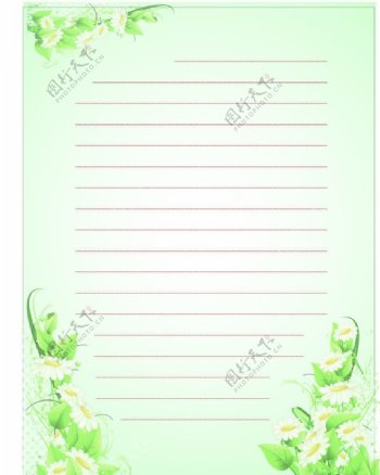 绿色信纸图片