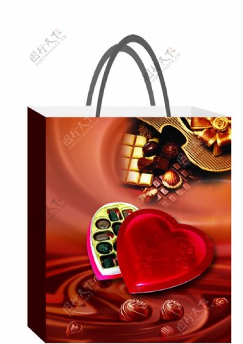 情人节巧克力礼品袋图片