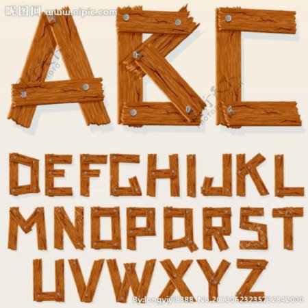 木制字母图片