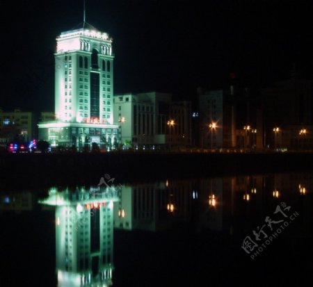 永定国税大楼夜景图片