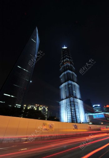 金贸大厦夜景图片