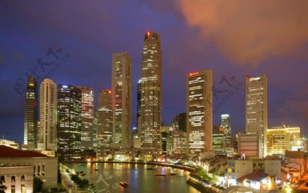 新加坡夜景璀璨迷人图片