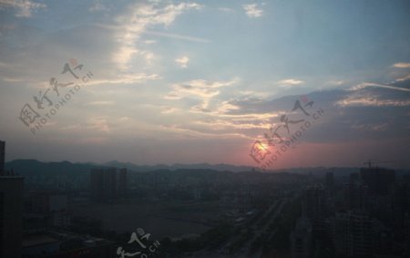 杭州日落图片