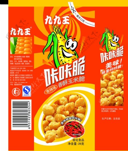 九九王香酰玉米脆香辣味图片