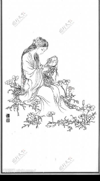 中国神话人物055天女散花图片