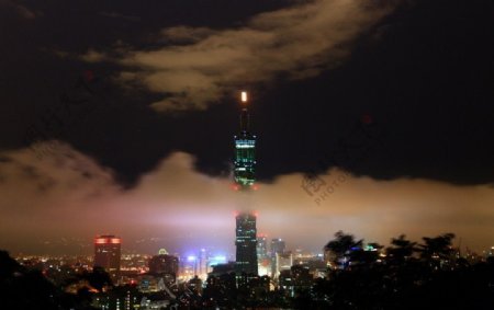 绝美台北101大楼云彩城市之美3图片