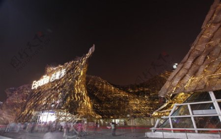 上海世博会西班牙馆夜景照片图片