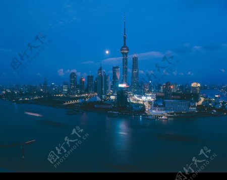 黄浦江夜景图片