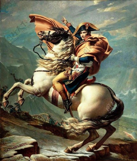 拿破仑跨越阿尔卑斯山图片