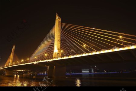桥梁夜景图片