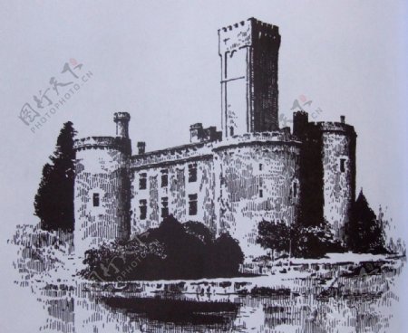 钢笔画图片城堡