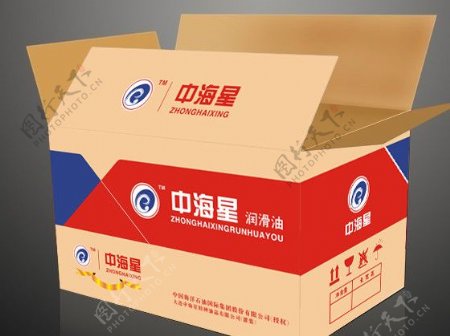 中海星润滑油纸箱包装方案B图片