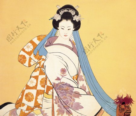 日本女性画图片