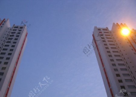 大楼灯光图片