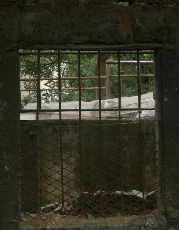 古老的厂房窗户图片