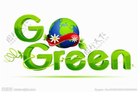 绿色环保地球背景图片