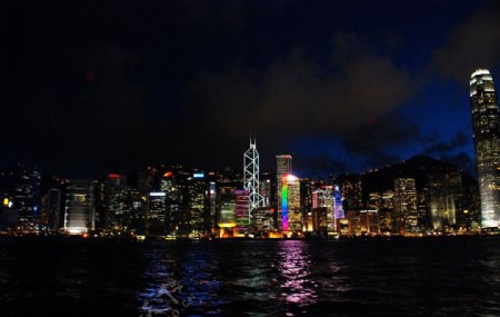 香港维多利亚湾之夜图片