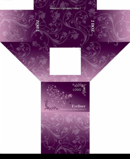 化妆品包装盒紫色图片