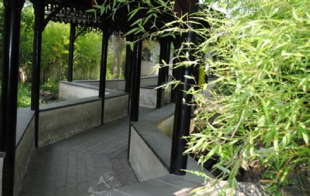 苏州园林长廊图片