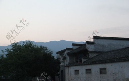 宏村晚景图片