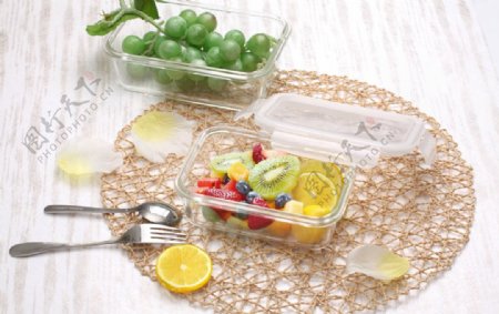 饭盒水果沙拉图片
