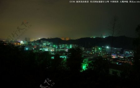 城市工业区夜景嶂背图片