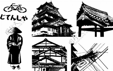 日本古代文化建筑装饰图片