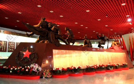 平津战役纪念馆雕塑图片