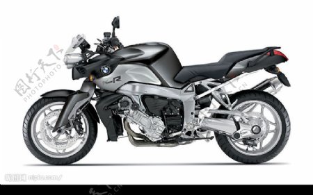 BMW摩托黑色银色图片