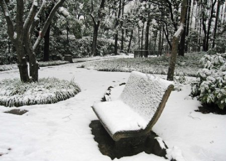 公园冬景图片