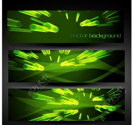 绿色抽象动感光线商务科技背景图片