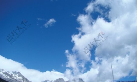 高山白云图片