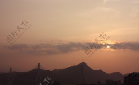 三峡夕阳图片