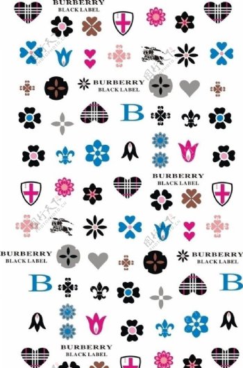 burberry组合图案图片