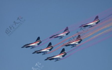2010珠海航展八一飞行队图片