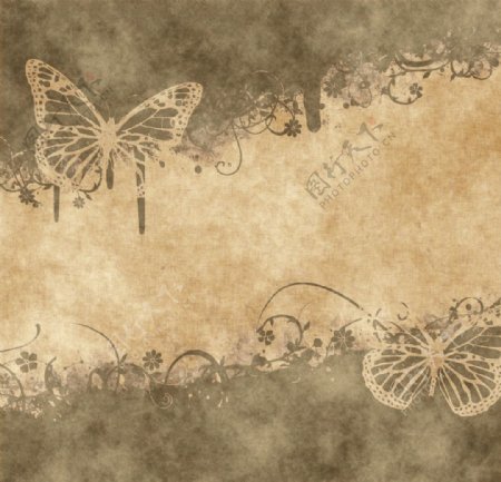 怀旧古典花纹蝴蝶图片