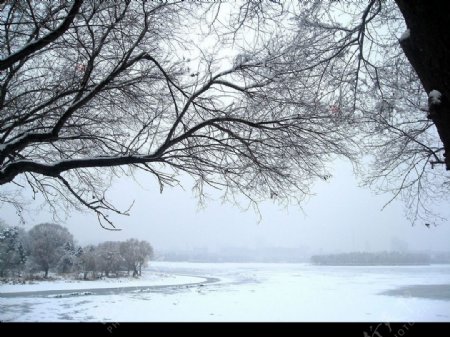 长春南湖雪景图片