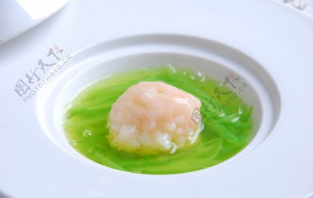 翡翠鸡汁虾球图片