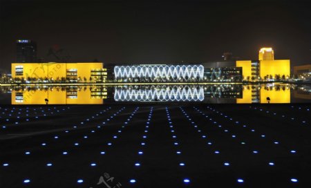 夜景天津文化中心图片
