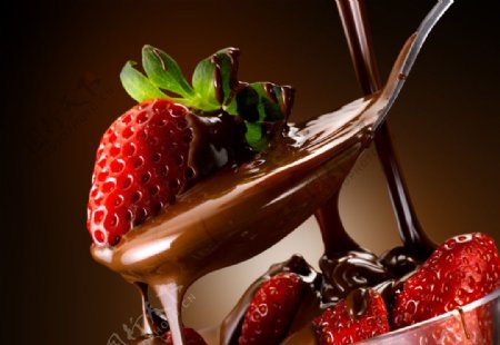 巧克力草莓图片