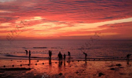 夕阳红海大海落日图片